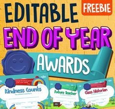 the end of year awards are available for children to use on their school's website