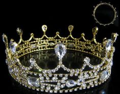 Medieval Castle Full Gold Rhinestone Royal King Crown - CrownDesigners Royal King Crown, Gold King Crown, Crown Pageant, Fairy Crown, Royal Crowns, King Crown, Royal King, Crown Tiara, Royal Dresses