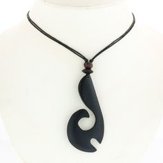 Maori Ethnic Style Natural Black Wood Fashion Necklace, 2 3/4"   Maori Ethnic Style Natural Black Wood Fashion Necklace, 2 3/4" Detail Lock Style: Sliding knot Necklace Color: Black Necklace Length: 14"-20" adjustable Pendant Size: 70x34mm(2 3/4x1 1/4") Necklace Material: Wood Item Code: 26677-61432 Shipping Domestic US shipping is entirely FREE. International buyers, please refer to the shipping tab, typically it is $12.95. Additional items are $2/ea shipping. To assure correct calculation of combined shipping discounts, please make sure not to pay until you have collected all items in your cart   Returns We accept items for return within 30 days from receipt.   Bottom line We want you to be happy shopping with us. If we can help in any way before or after a sale, please contact us. We ar Sliding Knot Necklace, 4 Necklace, Wood Fashion, Lock Style, Sliding Knot, Shell Jewelry, Black Necklace, Knot Necklace, Ethnic Style