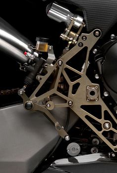 the front brake and suspensions of a motorcycle