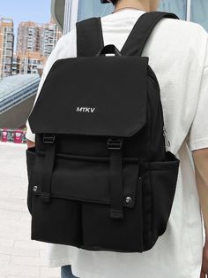 Mochila Aesthetic, Black School Bags, Men's Backpacks, Stylish School Bags, Cute School Stationary, Men Backpack, Men Bag