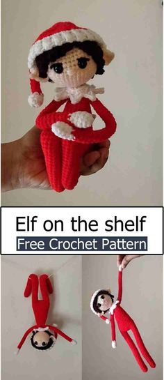 Elf On A Shelf Crochet Pattern, Free Crochet Pattern For Elf On The Shelf, Crochet Elf On The Shelf Free Pattern, Crochet Elf On A Shelf, Crochet Christmas Elf Free Pattern, Crochet Christian Patterns, Crochet Elf On The Shelf Pattern Free, Amigurumi Elf Free Pattern, Elf On The Shelf Crochet Pattern Free