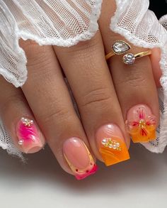 Trap Nails, Short Coffin Nails Designs, Spring Acrylic Nails, Romantic Nails, Cute Simple Nails, Glamour Nails, Cute Acrylic Nail Designs