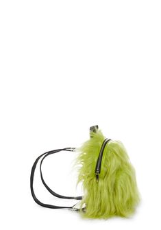 turn that frown upside down! This backpack has a faux fur construction, adjustable shoulder straps, a front zip pocket, and a top zipper closure. Trendy Green Backpack With Zipper, Trendy Green Backpack With Zipper Closure, Fur Backpack, Current Mood Clothing, Goth Shoes, Light Backpack, Pride Outfit, Halloween News, Fall Is Here