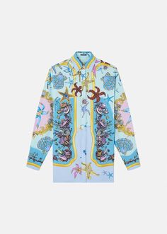 Luxe Swimwear, Luxury Clothes Men, Women Blouses Fashion, Versace Home, High Fashion Outfits, Beachwear For Women, Shirt For Women, Poplin Shirt