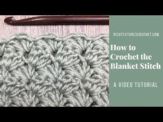 the crochet stitch is being used to make an afghan pattern with video instructions