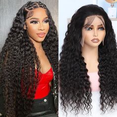 PRICES MAY VARY. 🎄Deep Wave Lace Front Wigs Human Hair: 100% Human Hair Cut from Young Girl. No Smell, Neat & Healthy, Can Be Dyed and Reshaped Any What You Want 🎄13x5 HD Transparent Lace Front Wig: 13x5 HD Lace is Invisible & Breath, Match All Skin, Can Do Middle, Side Deep Part, Easy to Install 🎄200% Density Deep Wave Frontal Wig: 200% Density Lace Frontal Wigs Human Hair with Natural Hairline is Full & Thick. No Tangle & Shedding, Soft & Bouncy 🎄Deep Curly Wigs for Black Wome Cap Size: 20 Hair Natural Color, Lace Frontal Wigs, Lace Front Wigs Human Hair, Deep Curly, Wigs Human Hair, Frontal Wig, Hair Natural, Wig Accessories, Deep Wave