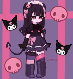 Kuromi Items, Sanrio Outfits, Club Ideas