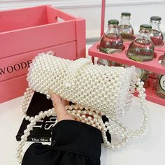 UAKISS - Beading Handmade Bag For Women Vintage Pearl Crossbody Shoulder Bag Luxury Wedding Purse Fashion Summer Handbag Sac A Main Size (Width)21cm * (Height)8cm * (Thickness)8cm Strap length:120cm Note: 1 Inch=2.54 CM; 1 CM=0.39 Inch, Due to different batches, bag's liner may be different. Fashion designer and good price, please rest assured purchase. (All pictures are actual photos.But due to the different light and monitor setting,minor color difference maybe exist. Thank you for understandi Summer Handbag, Summer Handbags, Purse Fashion, Wedding Purse, Pearl Bag, Beaded Bag, Vintage Pearl, Bag Luxury, Chain Crossbody Bag