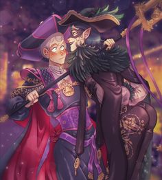 an image of two people dressed as witches