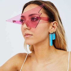 Futuristic Oversized Triangle Sunglasses – TheSciFi.Net Triangle Sunglasses, Beach Costume, Futuristic Sunglasses, Unique Glasses, Fishing Sunglasses, Visor Sunglasses, Unique Sunglasses, Sunglasses Women Vintage, 3d Laser