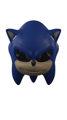 an image of a blue animal mask on a white background