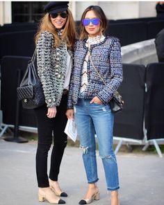 Tweed Outfits, Chanel Street Style, Alexandra Lapp, Tweed Fashion, Tweed Outfit