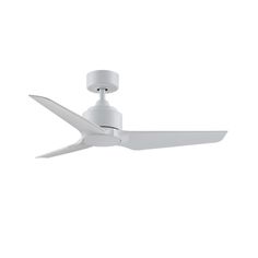 a white ceiling fan is shown against a white background with the light on it's side