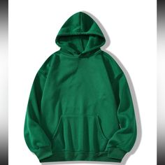 Super Soft Solid Hoodie, Hoodie Allen, Lined Hoodie, Kangaroo Pocket Hoodie, Green Hoodie, Hoodie Outfit, Branded Sweatshirts, Mens Green, Drawstring Hoodie