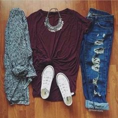 Cute outfit for running errands Different Types Of Clothes, Necklace Shirt, Types Of Clothes, How To Wear Jeans, Converse Outfits, Fashion Edgy, Outfits With Converse, Tumblr Outfits, White Converse