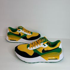 Nike College Air Max Systm Pe (Oregon Ducks) Men’s 9.5 Shoes Dz7738-700 New Without Box Dynamic Yellow Lace-up Running Shoes, Yellow Dynamic Lace-up Running Shoes, Nike Dynamic Yellow Running Shoes, Nike Yellow Running Shoes With Air Cushioning, Nike Mustard Sneakers For Sports, Nike Yellow Running Shoes, Yellow Custom Sneakers With Air Max Cushioning, Yellow Custom Sneakers With Air Cushioning, Yellow Custom Sneakers With Air Cushioning And Round Toe