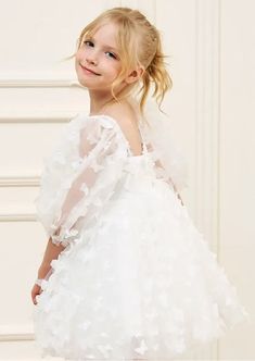 Girls High End Luxury Dresses Tulle Dress For Kids, White Tulle Dress, Elegant Party Dress, Hannah Rose, Dress For Kids, Elegant Party Dresses, Red Floral Dress, White Tulle, Elegant Red