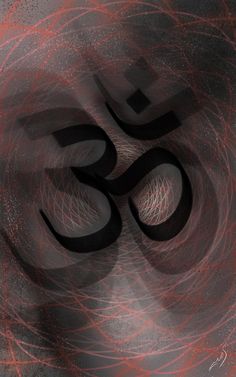 an om shan symbol is shown in this artistic photo