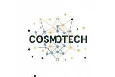 the word cosmotech is surrounded by dots