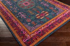 Why play it safe, when you can transform a space with big, bold and brilliant color? Saturated with deep, dramatic hues, this designer area rug stands out from the crowd for all the right reasons. Livabliss Floral Rugs, Rugs Bedroom, Surya Rug, Colorful Area Rug, Shag Rugs, Up House, Rugs Usa