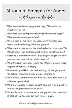 A list of journal prompts for anger Things To Help With Anger Issues, Anger Prompts Writing, Journal Prompts For When Youre Angry, Anger Stage Of Healing, Journal Prompts Anger, Angry Journal Prompts, Anger Management Journal Prompts, Anger Prompts, Journaling For Anger