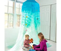 Hearthsong Blue Light-Up Mermaid Canopy | Big Lots Toddler Play Tent, Play Canopy, Mermaid Room, Ocean Kids, Circle Light, Woman Cave, Themed Bedroom, Bed Canopy, Wings Costume