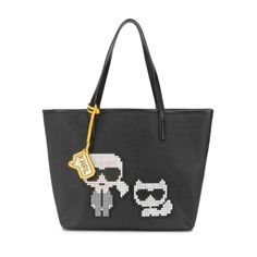 Karl Lagerfeld Tote Bag K/Pixel Karl & Choupette Brand New Black K/Pixel Karl & Choupette Tote From Karl Lagerfeld Featuring Top Handles, A Logo Charm, Appliqu Detailing, A Back Embossed Logo Stamp And A Removable Pouch. Material: 90 % Polyuretane, 10 % Leather Size (Approximate): Width 12.2 Inches (31 Cm) (44 Cm) X Height 11.4 Inches (29 Cm) X Depth 6.5 Inches (16.5 Cm); Handle Length: Approx. 19.7 Inches (50 Cm); Pouch: Approx. 13.0 Inches Specifications: Open Closure With Flat Pouch (Removabl Choupette Lagerfeld, Karl Lagerfeld Purse, Karl Lagerfeld Bags, Plaid Tote, Green Tote Bag, Green Tote, Flat Pouch, Hanging Bag, Black Tote