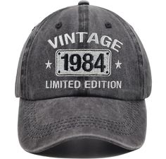 an old fashioned hat with the words, vintage 1994 printed on it in white ink