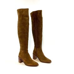 Equal parts boho and glam, check out our newest over-the-knee boot! Made from soft, luxurious suedes and durable stacked heel, wear these pointed toe, tall boots to all of your fall get-togethers! Heel Height: 2.75” Platform: 0.25” Shaft Height: 21” Shaft Circumference: 15.5” Material: Leather Fit: True to size Toe Shape: Pointed Inner zipper closure ALL SALE ITEMS ARE FINAL SALE! Seychelles Shoes, Brown Leather Heels, Leather Western Boots, Tall Leather Boots, Suede Boots Knee High, Croc Print, Pointed Toe Boots, Knee Boot, Tall Boot