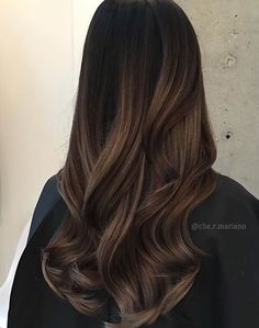 Rich hazelnut tones. Dark with lighter brown bayalage Brown Bayalage, Gorgeous Hair Color, Hair Colours