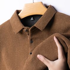 Season:Fall  Winter; Fabric:Polyester; Sleeve Length:Long Sleeve; Look After Me:Washable,Wet and Dry Cleaning; Gender:Men's; Style:Basic,Modern,Comfortable; Elasticity:Micro-elastic; Tops Type:Golf Shirt,Corduroy Shirt,Golf Polos Shirts; Occasion:Holiday,Work,Sports,Casual; Details:Fleece lined; Fit Type:Regular Fit; Pattern:Plain; Design:Buttons; Neckline:Lapel; Listing Date:09/04/2024; Bust:; Length:; Shoulder Width:; Sleeve: Fall Shirt With Corduroy Collar And Long Sleeves, Winter Cotton Shirt With Corduroy Collar, Solid Winter Shirt With Button Closure, Solid Winter Shirt With Buttons, Brown Casual Collar Top For Winter, Winter Brown Shirt With Buttons, Winter Long Sleeve Shirt With Buttons, Winter Corduroy Shirt With Button Closure, Winter Corduroy Button Shirt