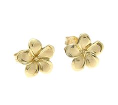 PRICES MAY VARY. Flower size: 11mm (approx 7/16 inch) in diameter Weight: approx 1.3 gram Stamp: 14k Free Jewelry Gift Box Included 14K solid yellow gold Hawaiian 11mm plumeria flower stud post earrings Hawaiian Plumeria, Flower Stud Earrings, Flower Stud, Flower Earrings Studs, Fine Earrings, Flower Studs, Girls Earrings, Fine Jewellery Earrings, Rose Gold Earrings