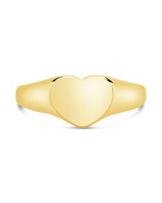 There's nothin' more lovin' than the Cora Heart Signet Ring! You'll give a subtle nod to your one true love every time you slip on this shimmering staple accessory. Wear your heart on your finger with this classic heart-shaped signet ring! Materials: 14K gold plated sterling silver or sterling silver Features: 2mm-5mm band, 0.3" width, 0.3" heart, Lead & Nickel free Classic Heart Shaped Rings For Everyday, Classic Heart-shaped Rings For Everyday, Everyday Personalized Heart Ring, Classic Adjustable Heart Promise Ring, Classic Oval Heart Ring For Valentine's Day, Classic Everyday Heart Ring For Valentine's Day, Classic Rings With Heart Charm For Valentine's Day, Classic Heart-shaped Rings With Heart Charm, Classic Heart Cut Rings With Heart Charm