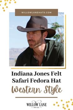 Indiana Jones Felt Safari Fedora Hat - Belloq! Panama hat outfit, panama hat outfit summer, panama hat men, panama hats for women, panama hat 2020, black panama hat, white panama hat, how to wear a panama hat, straw panama hat, horse hats, straw hats, wool hats, travel western hats, feather hats, bandhats, trending hats, rancher hats, PBR cowboy hats, austin open crown hats, ribbon hats, bullhide hats, boater hats, sale hats. #Cowboyhats #Westernhats #Westernstyle #Panamahats Panama Hat Outfit Summer, Panama Hat Outfit, Panama Hats For Women, Panama Hat Men