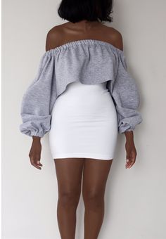 CHANELLE X ROSEGOLD White Bodycon Skirt, Bodycon Skirt Outfit, Off The Shoulder Top Outfit, White Bodycon, Top Outfit, Bodycon Skirt, Skirt Outfit, Off The Shoulder Top