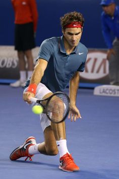 a tennis player in action on the court