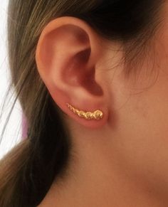 Gold circles ear climber, 14 karat gold plated Ear Climber Earrings, Ear Climbers, Golden Earrings, Ear Crawlers, Ear Sweep, Long Earrings Made of 14 karat gold plated brass. You can order it as a pair or as a single one. Gold Plated Ear Climbers As Gift, Gold Plated Single Ear Climber As Gift, Ear Sweeps, Ear Climber Earrings, Ear Crawlers, Ear Climbers Earrings, Ear Climber, Golden Earrings, Ear Climbers