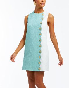 Etta Scallop Mini Dress Cotton Dress Pattern, Daytime Dresses, Swimwear Dress, Diva Fashion, Lace Mini Dress, Ocean Blue, Cambodia, Cotton Dresses, Green Dress