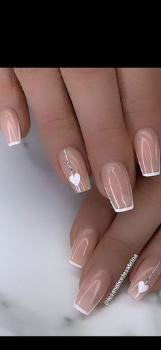 Summer Nails Designs, Wow Nails, Manicure Nail Designs, Romantic Nails, French Manicure Nails, Work Nails, Short Acrylic Nails Designs, Nail Designs Glitter