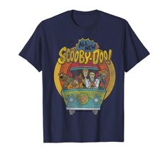 the scooby doo t - shirt with an image of people riding in a van