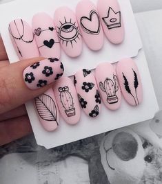 Cool Nails, Halloween Acrylic Nails, Edgy Nails, Grunge Nails, Fire Nails, Nail Art Hacks, Funky Nails, Best Acrylic Nails