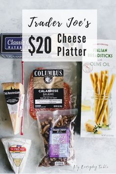 a package of cheese and other food items