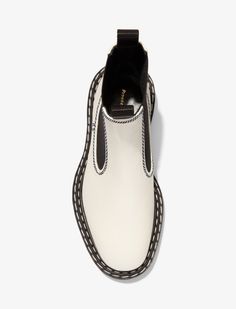 OPTIC WHITE Furs & Skins->Calf Leather Chelsea Boots from Proenza Schouler.