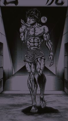 an image of a man with muscles in the hallway