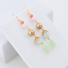 https://nestprettythings.com/collections/women-earrings/products/long-blue-gemstone-earrings Handmade Gemstone Earrings, Bridgerton Jewelry, Jewelry Kpop, Bridesmaid Stuff, Pretty Earrings Dangle, Czech Glass Jewelry, Blue Gemstone Earrings, Pastel Earrings, Bridesmaids Earrings