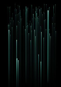 an abstract background consisting of lines and dots in green on a black background with space for text