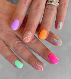 Summer nails are all about embracing vibrant colors, playful designs, and a touch of shimmer. Here are some popular summer nail trends to try out:
Bright Neon Shades: Neon colors like hot pink, electric blue, and neon green scream summer vibes. They're bold and eye-catching, perfect for sunny days.
Pastel Hues: Soft pastel shades like baby pink, mint green, and lavender are also popular for a more subtle,
summer nail 2024 trends summer nail summer 2024 nail simple summer nails summer chrome nail Round Nail Designs, Cute Summer Nail Designs, Summer Gel Nails, Colorful Nail, Manicure Gel, Summery Nails, Cute Gel Nails, Bright Nails, Round Nails