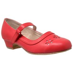 These cute pumps are perfect for her to dress up her casual outfits. The low heel and ankle strap will add a touch of sophistication to her style. *PLEASE NOTE THAT THIS STYLE RUNS BIGGER. MEASUREMENTS ARE INCLUDED BELOW TO HELP YOU PICK THE RIGHT SIZE* Material: Synthetic upper, pig leather lining and insole Extra 5mm cushioning to maximize comfort; easy on-off hook & loop fastener Heel- 1.25 inches approx Available in Pink, White, Red and Black. Kids Toddler/Youth Size 11-5 LENGTH FROM HEE Kids Dress Shoes, Cute Pumps, Shoes Mary Jane, Flower Cut Out, School Shoe, Girls Dress Shoes, Toddler Bag, Mary Jane Pumps, School Shoes