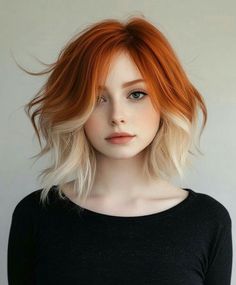 Cheveux Oranges, Blonde Tips, Ginger Hair Color, Copper Hair Color, Hair Color And Cut, Cool Hair Color, Ginger Hair, Great Hair, Hair Dos